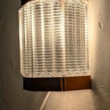 Scandinavian wall lights in copper and pressed glass
