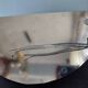 Pair of vintage chromed metal half-moon wall lamp