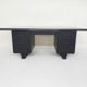 Black wooden executive desk, 1960's