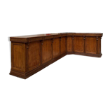Large corner bar counter from the late 19th century.