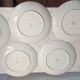 Porcelain flat plates with floral decoration