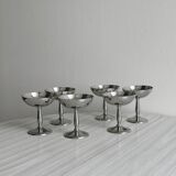 6 coupelles sur pied en inox style Letang Remy
