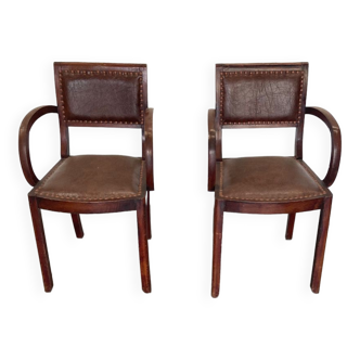 Ancienne paire de fauteuil années 50