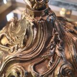 Bronze lamp rocaille style, 38x20, electricity to standard