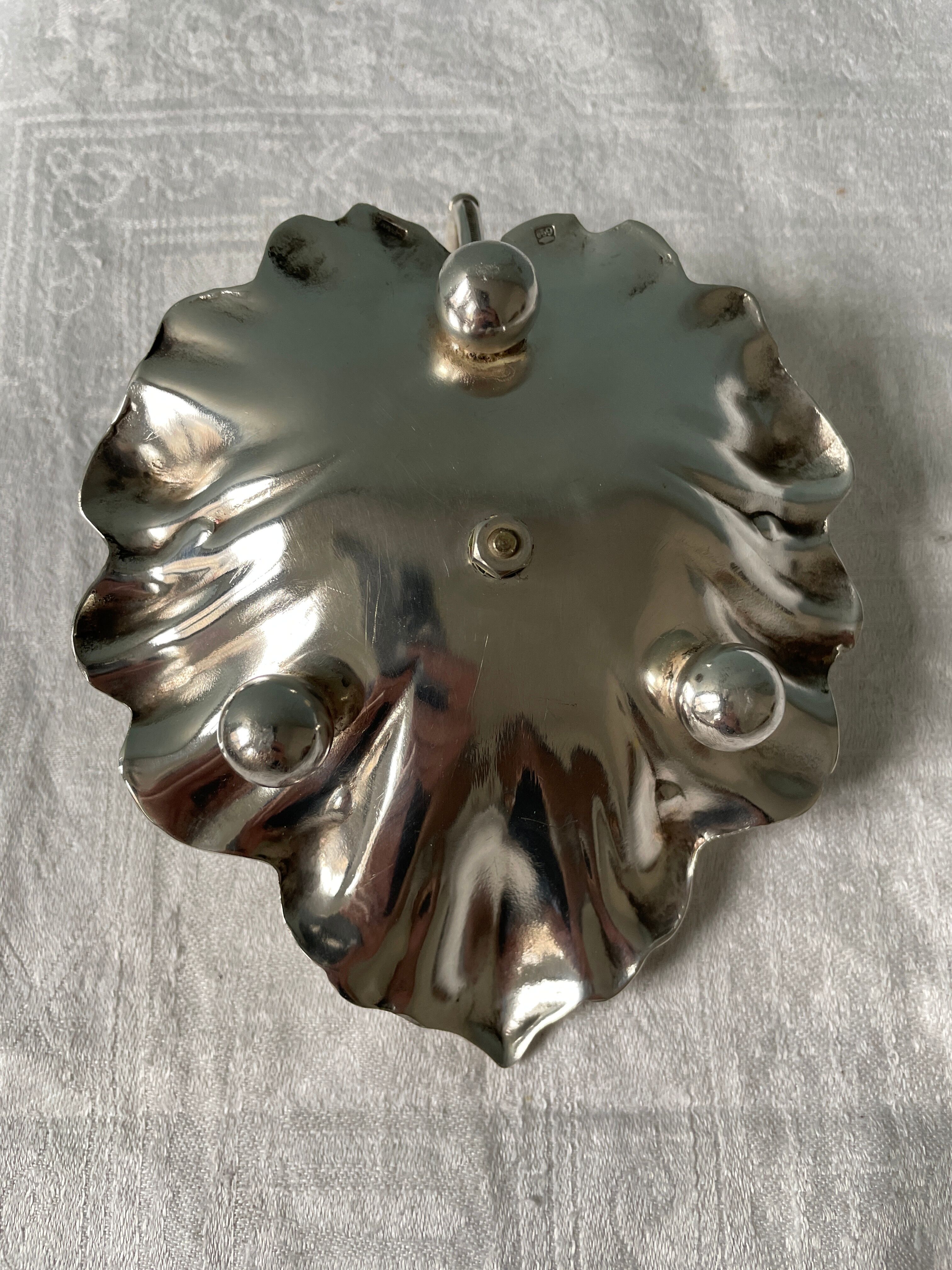 Silver metal candle holder, SFAM goldsmith