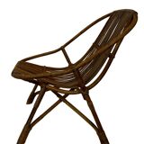 Vintage Rattan Chair Dirk Van Sliedregt Rohe Noordwolde 1960