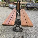 Public garden bench in the city of Paris