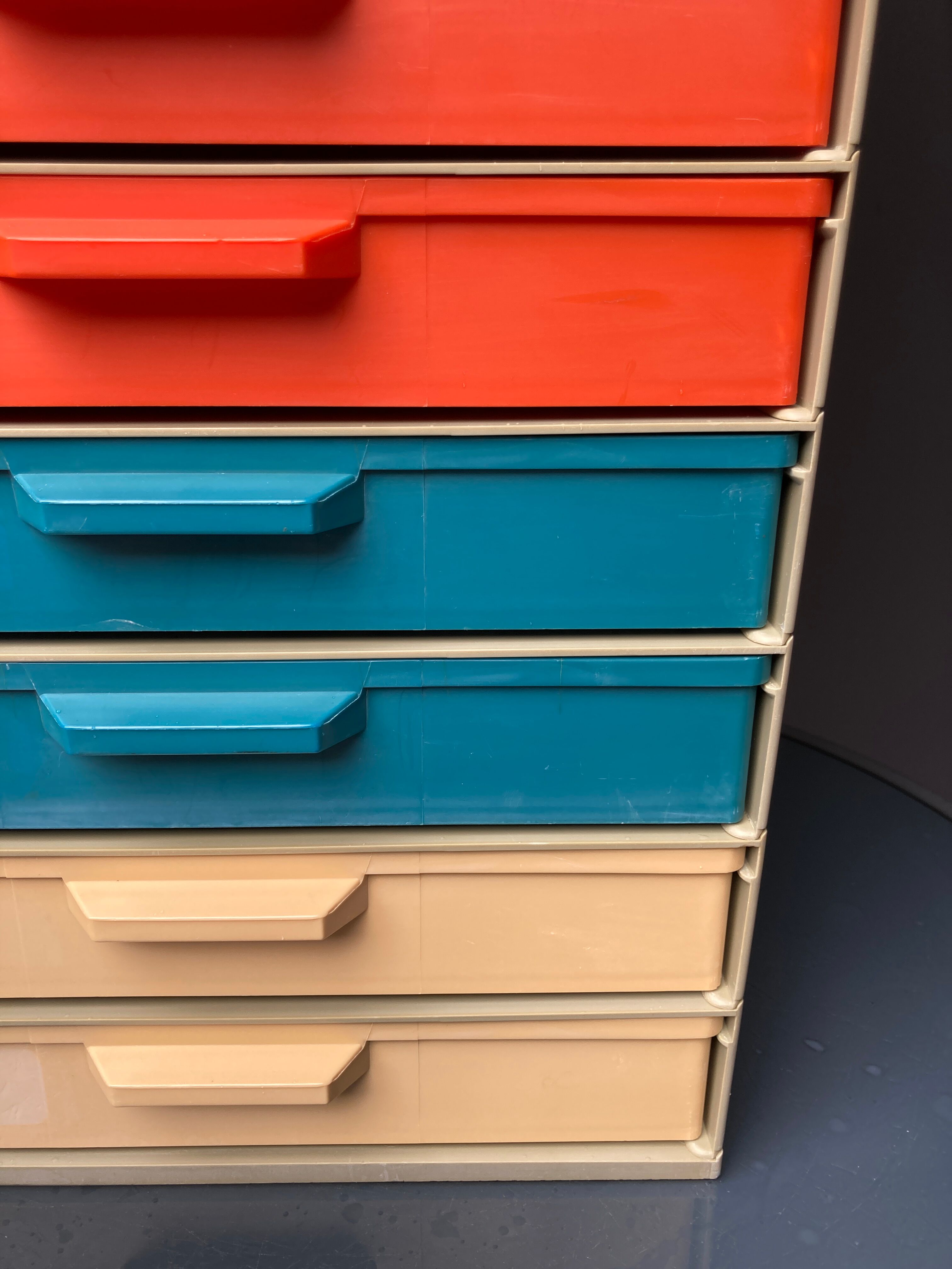 12-drawer vintage office locker