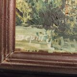 French vintage oil painting, signed Deputy