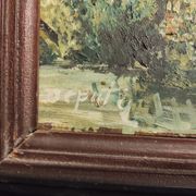 French vintage oil painting, signed Deputy