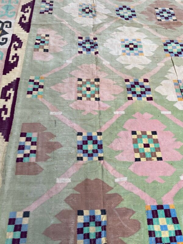 Large flat carpet Durhi India 317x482 cm