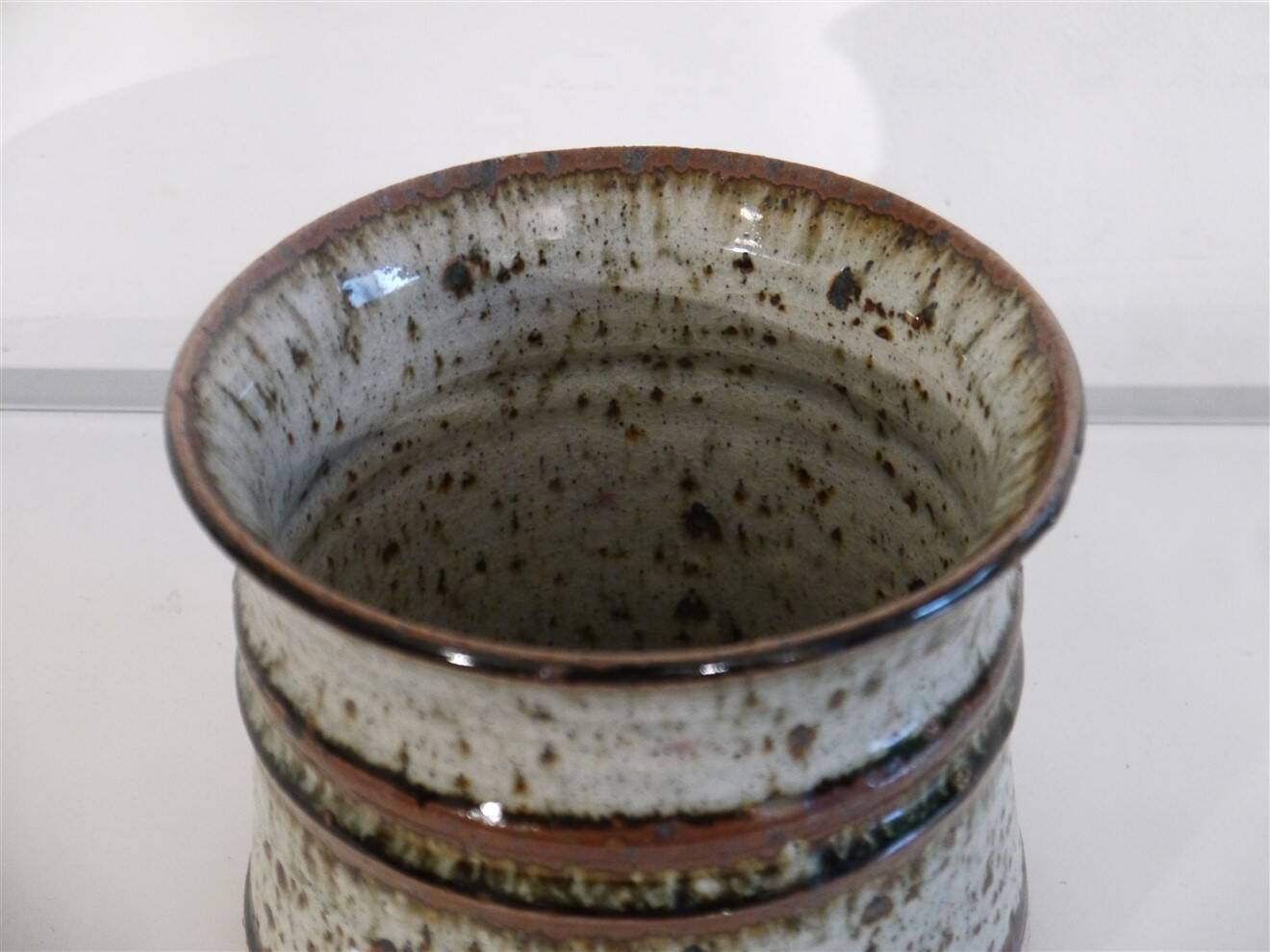 Danish glazed stoneware trinket dish, 1960s