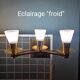Maison cheret, pair of 3-light wall lights in ronze, brass and glass, circa 1950/1960