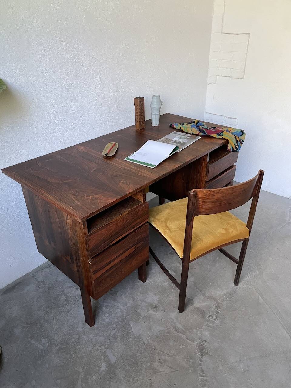 Desk and its Scandinavian rosewood chair