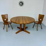 Antique solid pine table, Scandinavian design Rainer Daumiller, 70s
