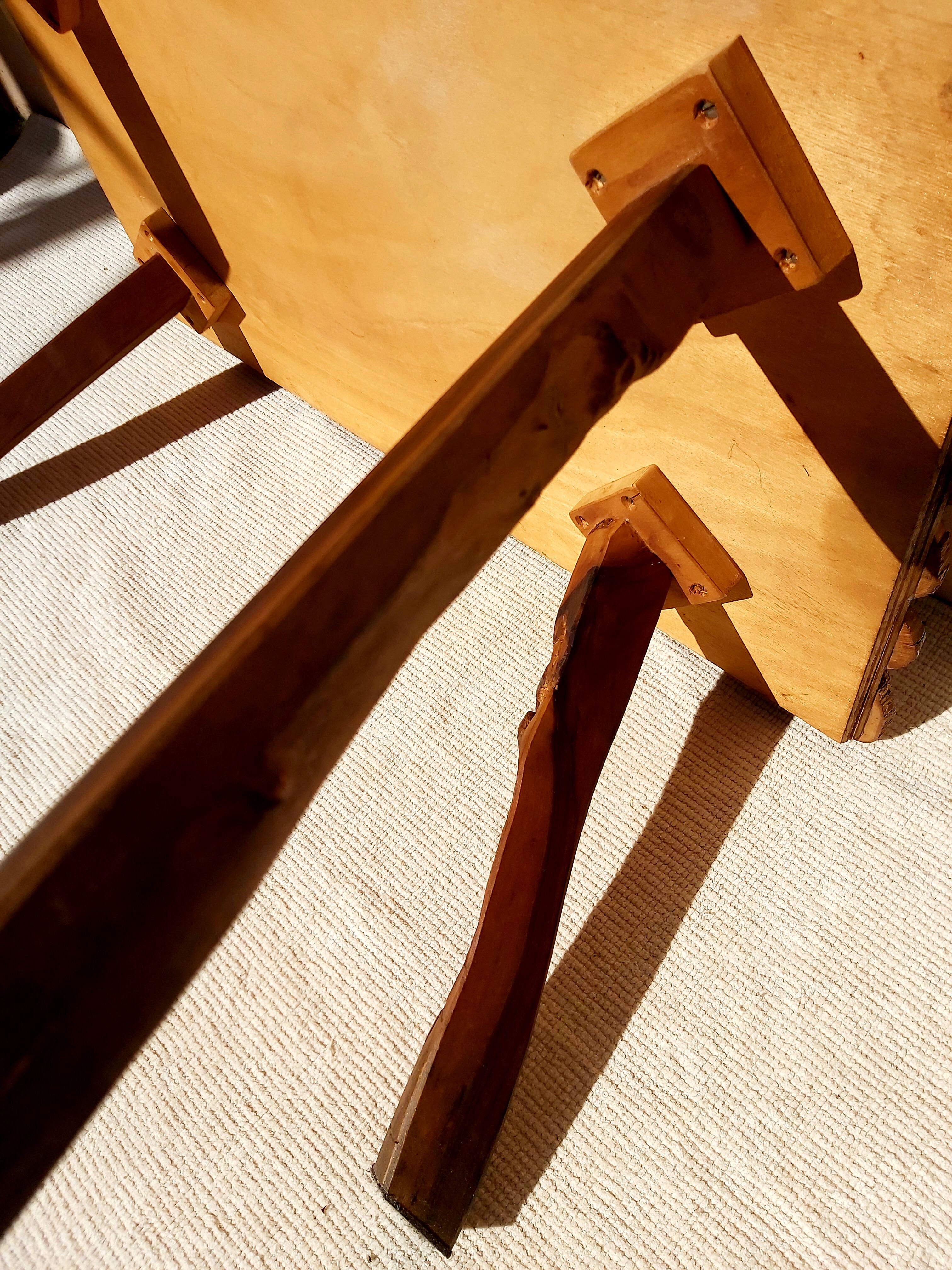 Vintage coffee table olive wood
