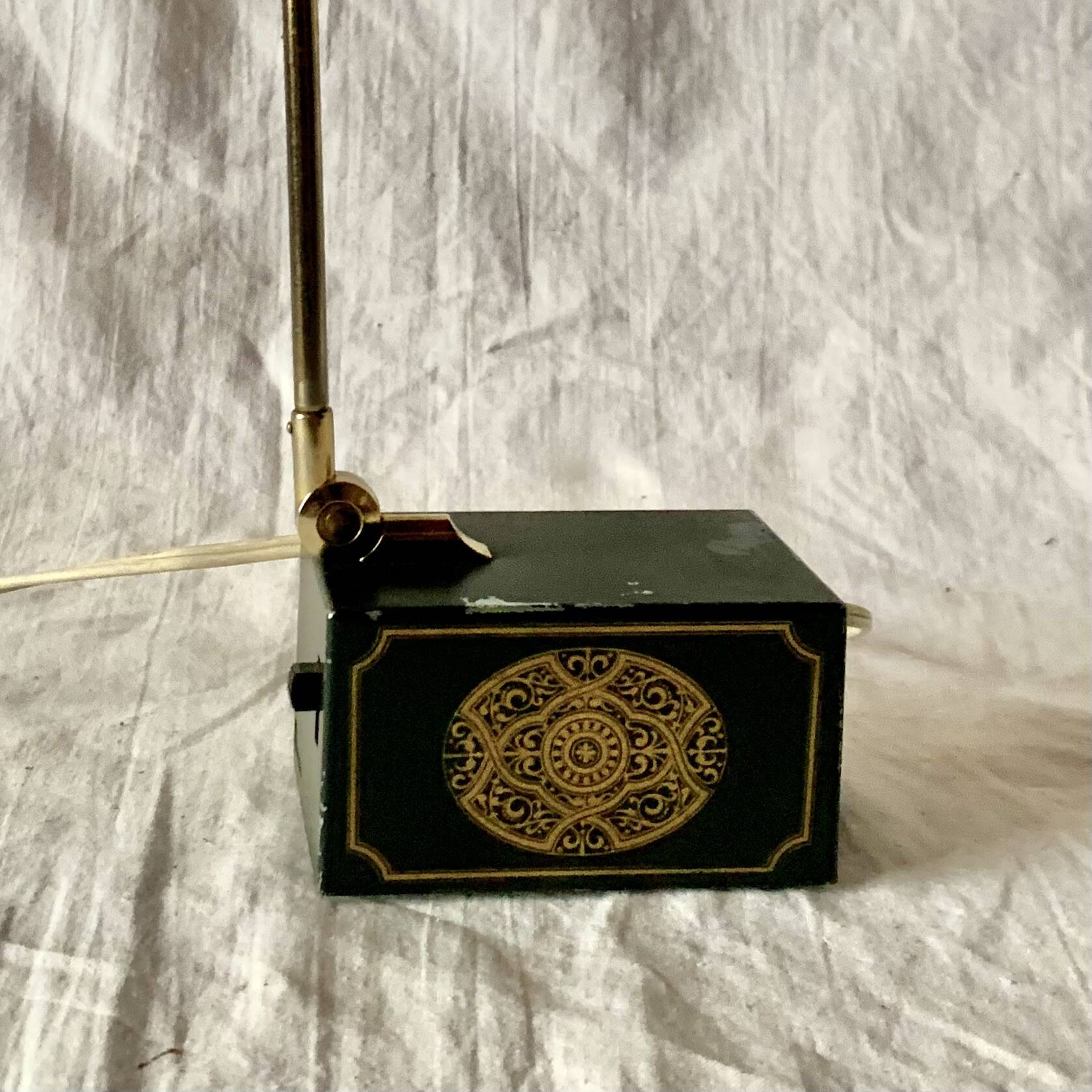 Vintage Tensor desk lamp in black metal and brass