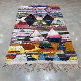 Multicolor carpet in boucherouite fabric 117x195cm