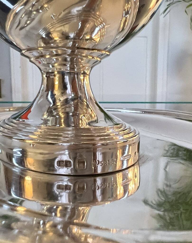 Saucière Métal Argenté Sur Plateau – Pièce Déco Vintage
