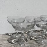 8 antique blown glass cocktail glasses
