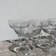 8 antique blown glass cocktail glasses