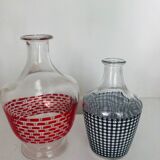 Lot of 2 carafe screen print year 50.