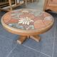 Vintage coffee table - Signed Barrois in glazed ceramic and wood - Déc