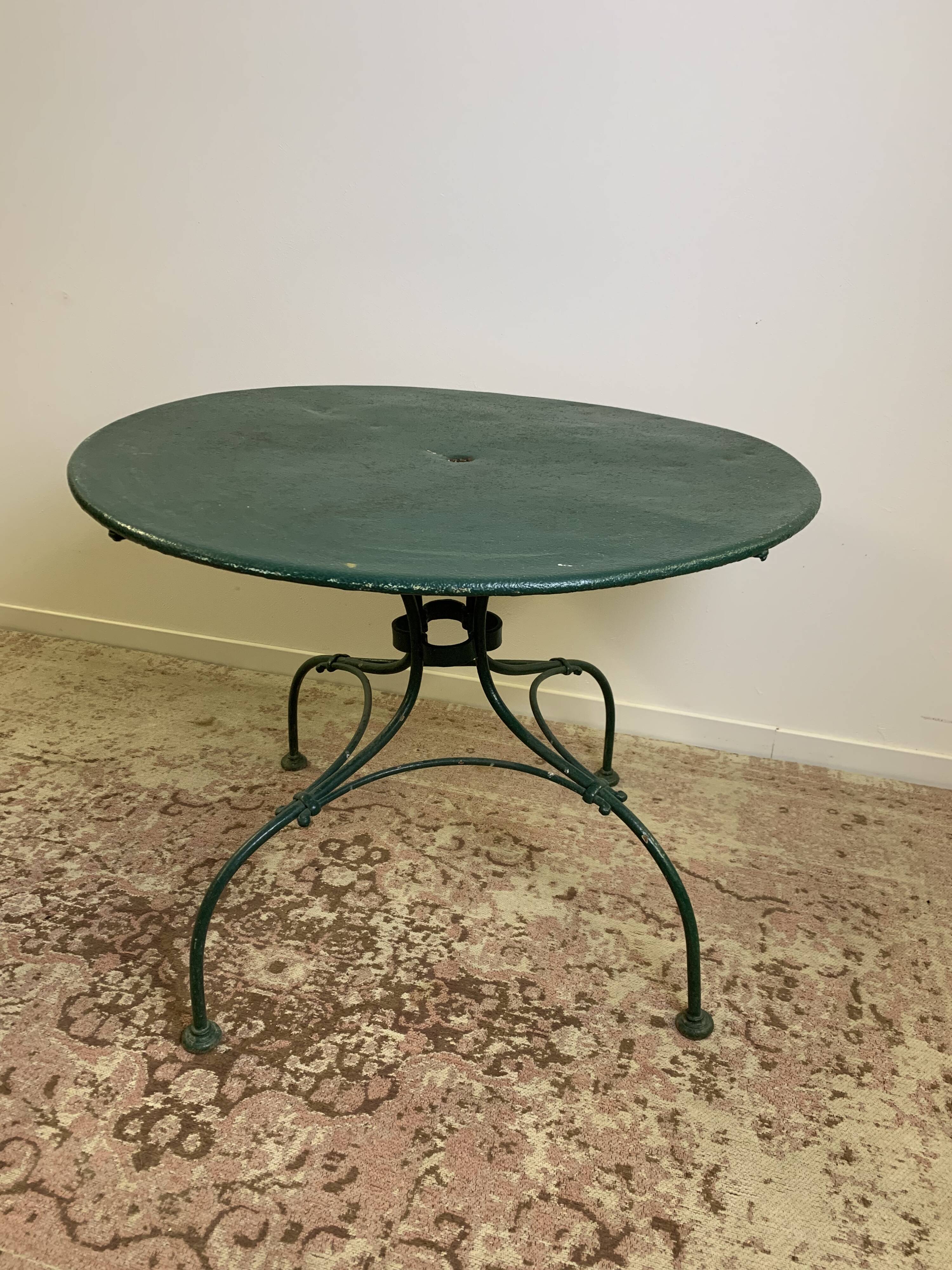 Wrought iron garden table