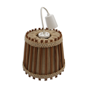 Suspension toile bois vintage