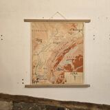 Geography map school map Jura and Massif Central