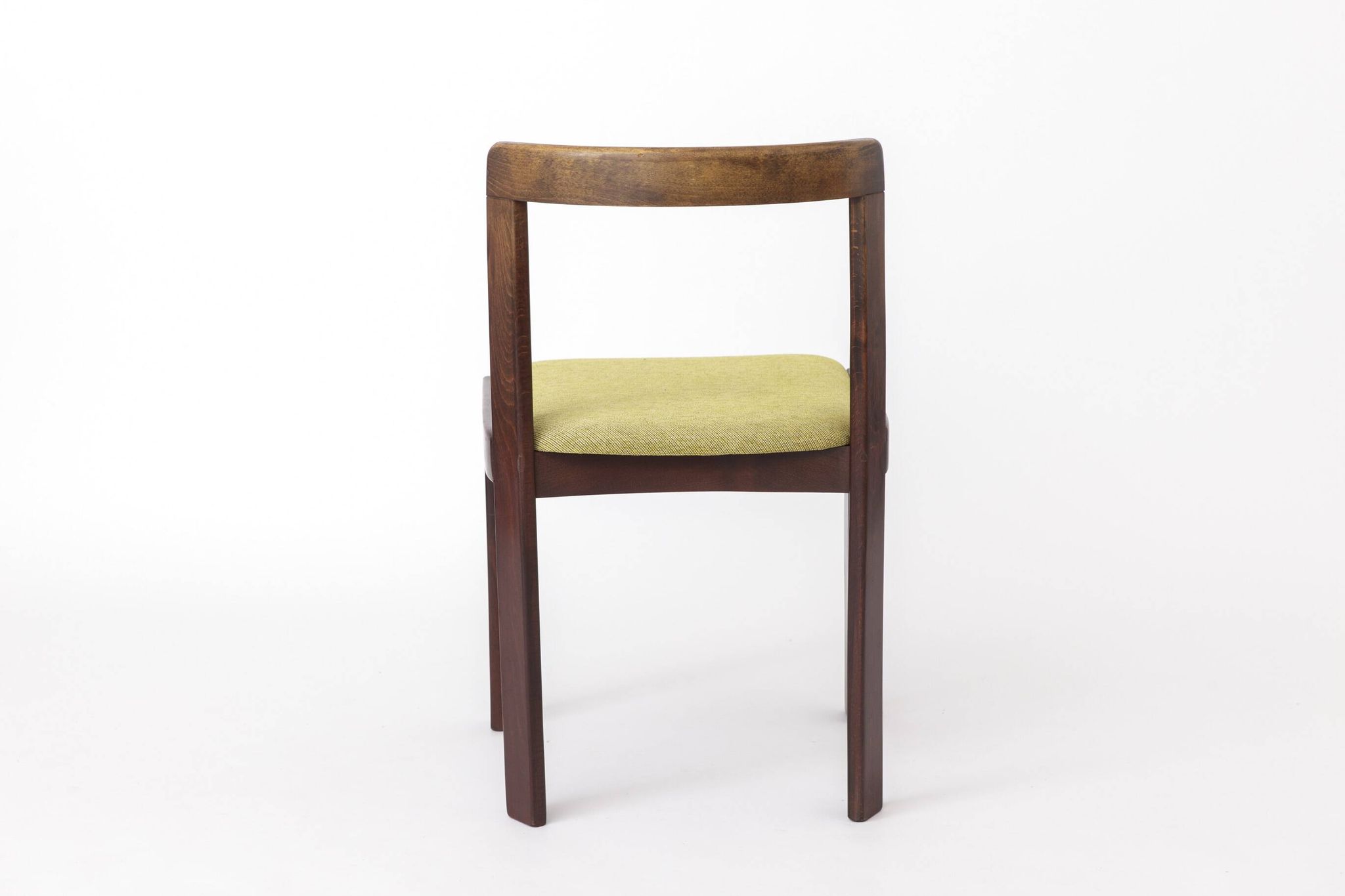 Set of 6 Vintage Lübke Dining Chairs, 1970s German Design, Stained Beech