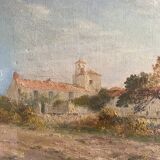 Oil on landscape canvas