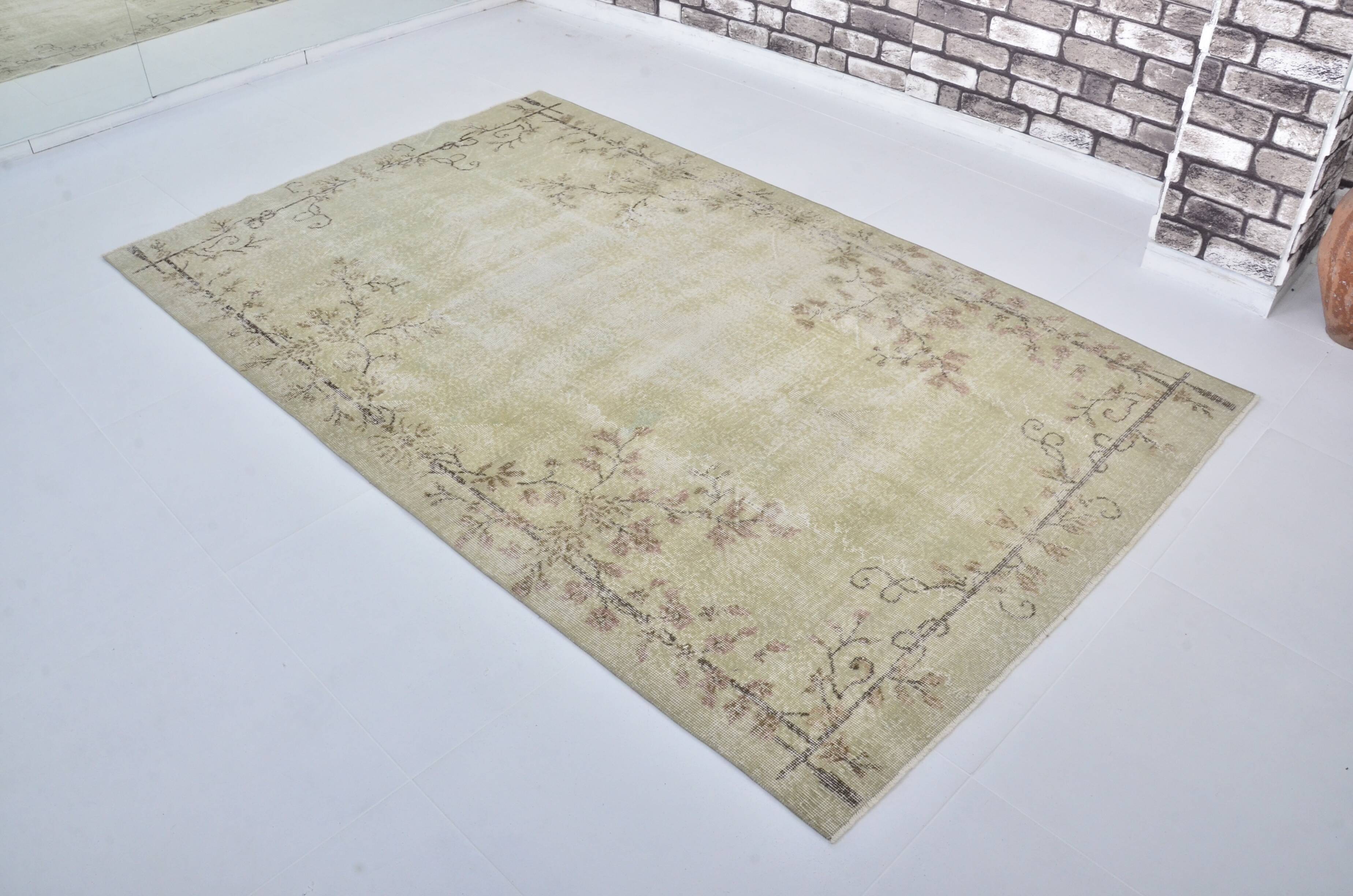 Turkish oushak vintage carpet sku 3158