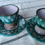Set of 2 coquetiers Robert Picault Vallauris
