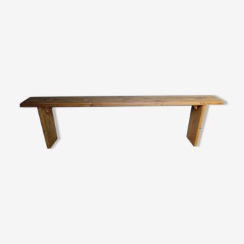 Solid wood bench patinated 180cm