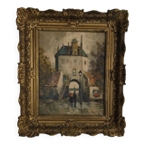 19th-century oil painting – City gate of Harderwijk, The Netherlands