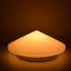 Round white glass ceiling lamp, Penko Pieńsk, Poland 1970s