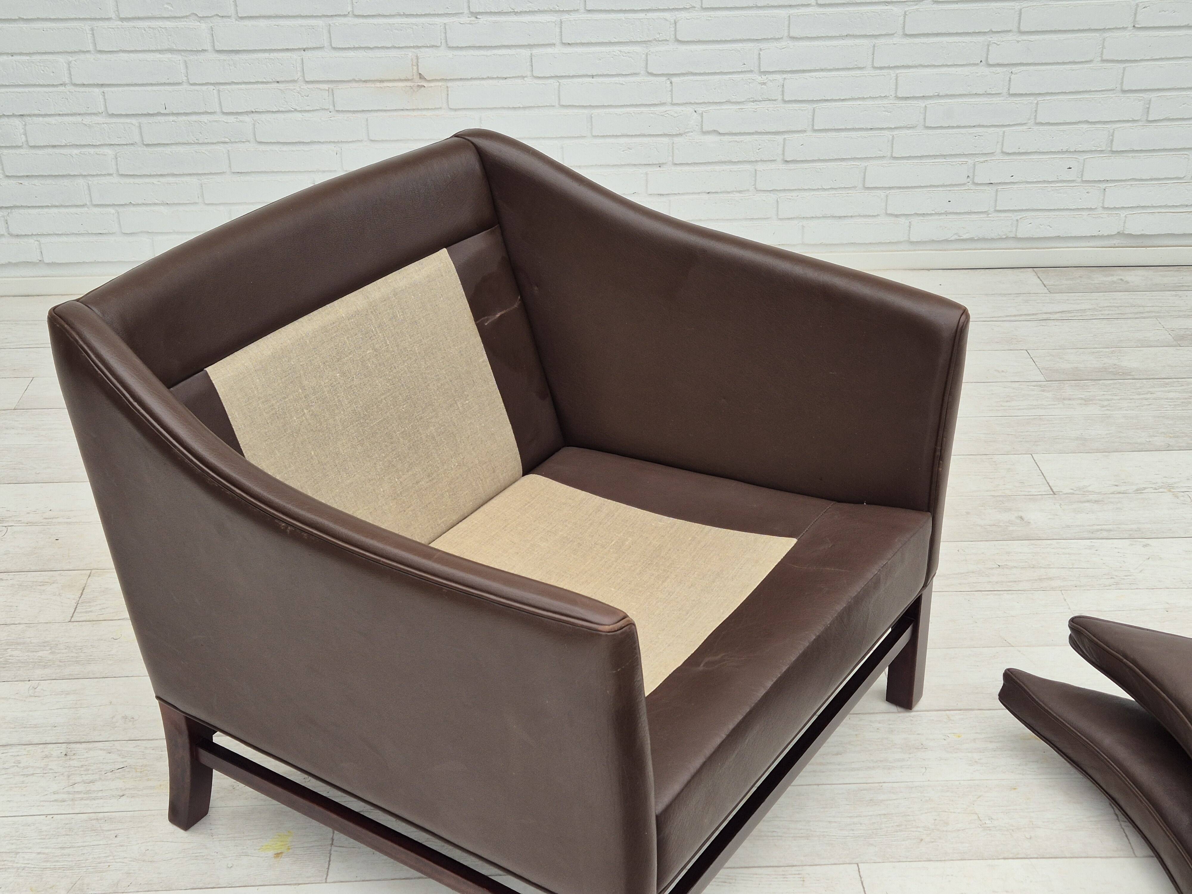 1970s, Danish design by Georg Thams for Grant Møbelfabrik, lounge chair, original condition.