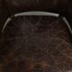 Characterful set of 6 cowhide dining chairs made of grained leather