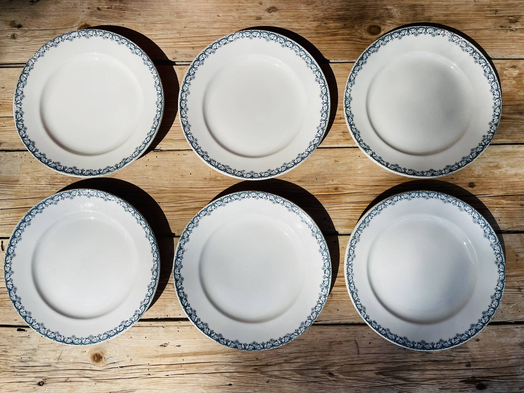 Set of 6 St. Amand & Hamage dinner plates