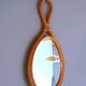 1960s rattan drop mirror