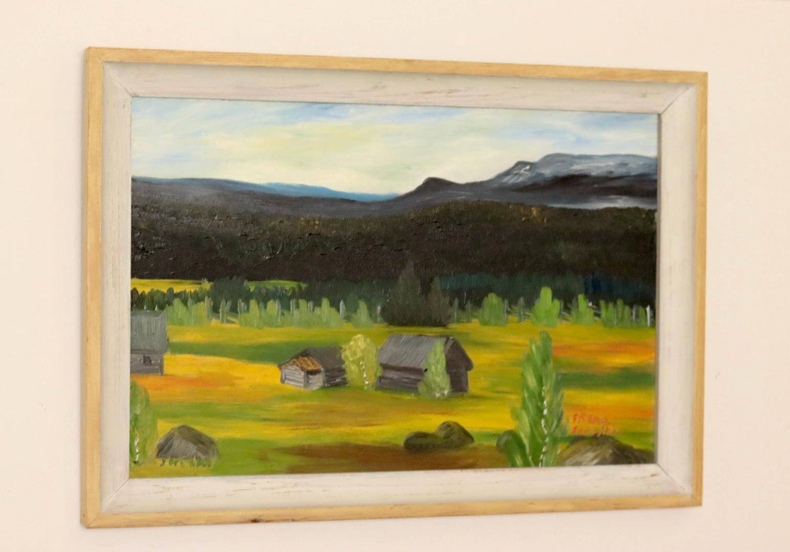 Oil on panel "Fåbo, Sonfjället" by J. Hock