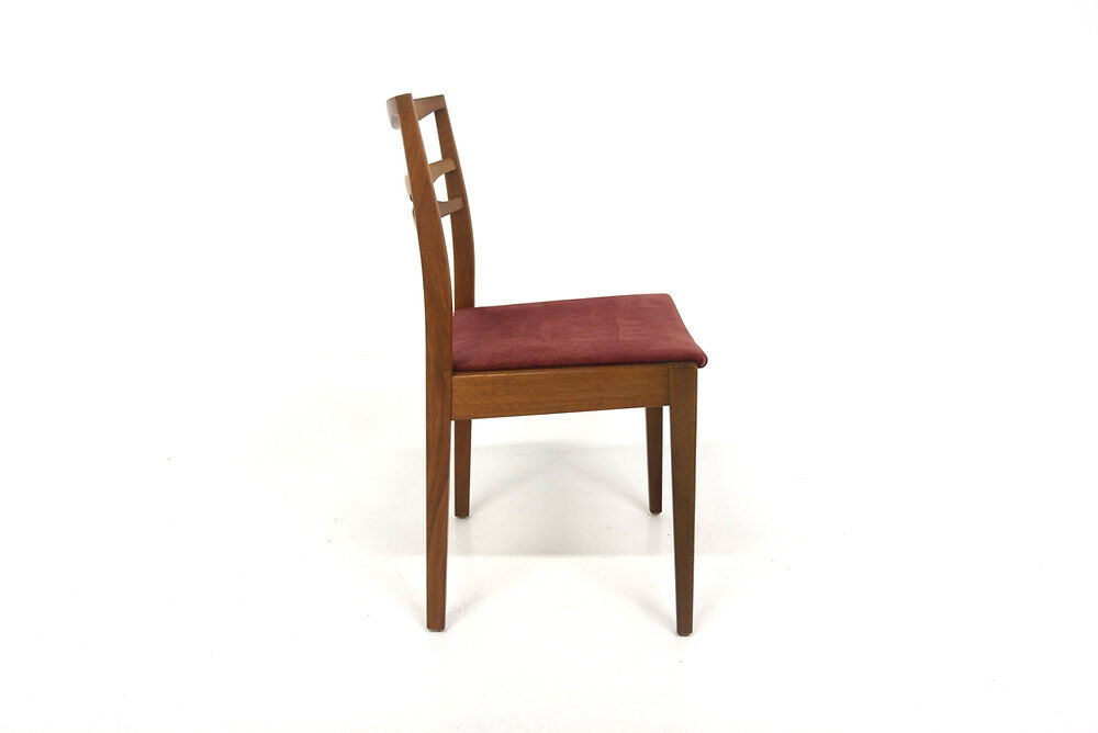 Set of 4 Scandinavian walnut chairs, Sweden, 1960.