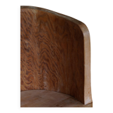 Swedish brutalist mid-century sculptural chair in solid pine.