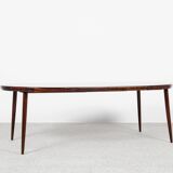 Midcentury Danish extendable round dining table in rosewood by VV Møbler 1960s