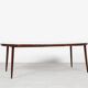Midcentury Danish extendable round dining table in rosewood by VV Møbler 1960s