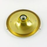 Mid century glass flush mount / ceiling light by limburg, germany, 1960s
