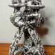 Marius Giuge artist pottery Vallauris 2 candlesticks