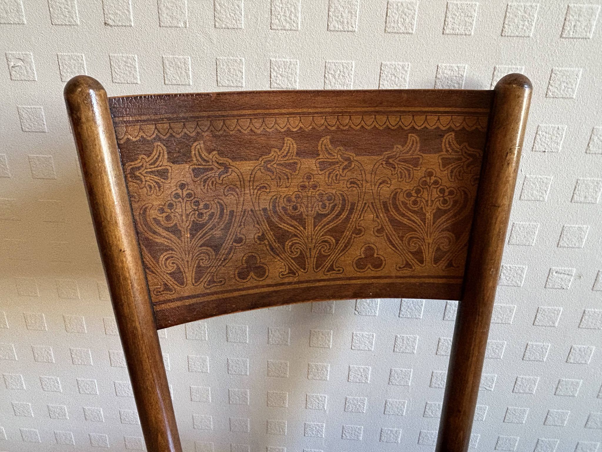 6 antique chairs Jacob & Josef Kohn – Vienna – Decorated bent wood – Style
