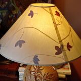 Ceramic lamp by Vallauris Fonck and Matéo lampshade of origin